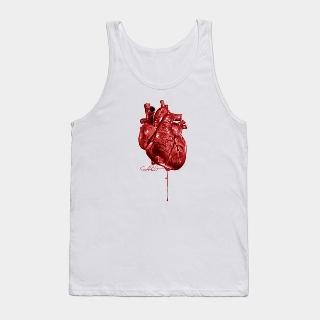 Heart Tank Top by Dark Wing Art